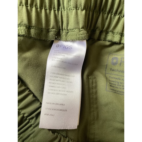 FIGS Zamora Jogger Scrub Pants Olive Green Red Drawstring Women XXL W20SW2020 - Picture 7 of 8